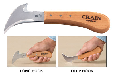 Crain 103 Carpet Knife with 3-Inch Blade and Wood Handle - Carpet